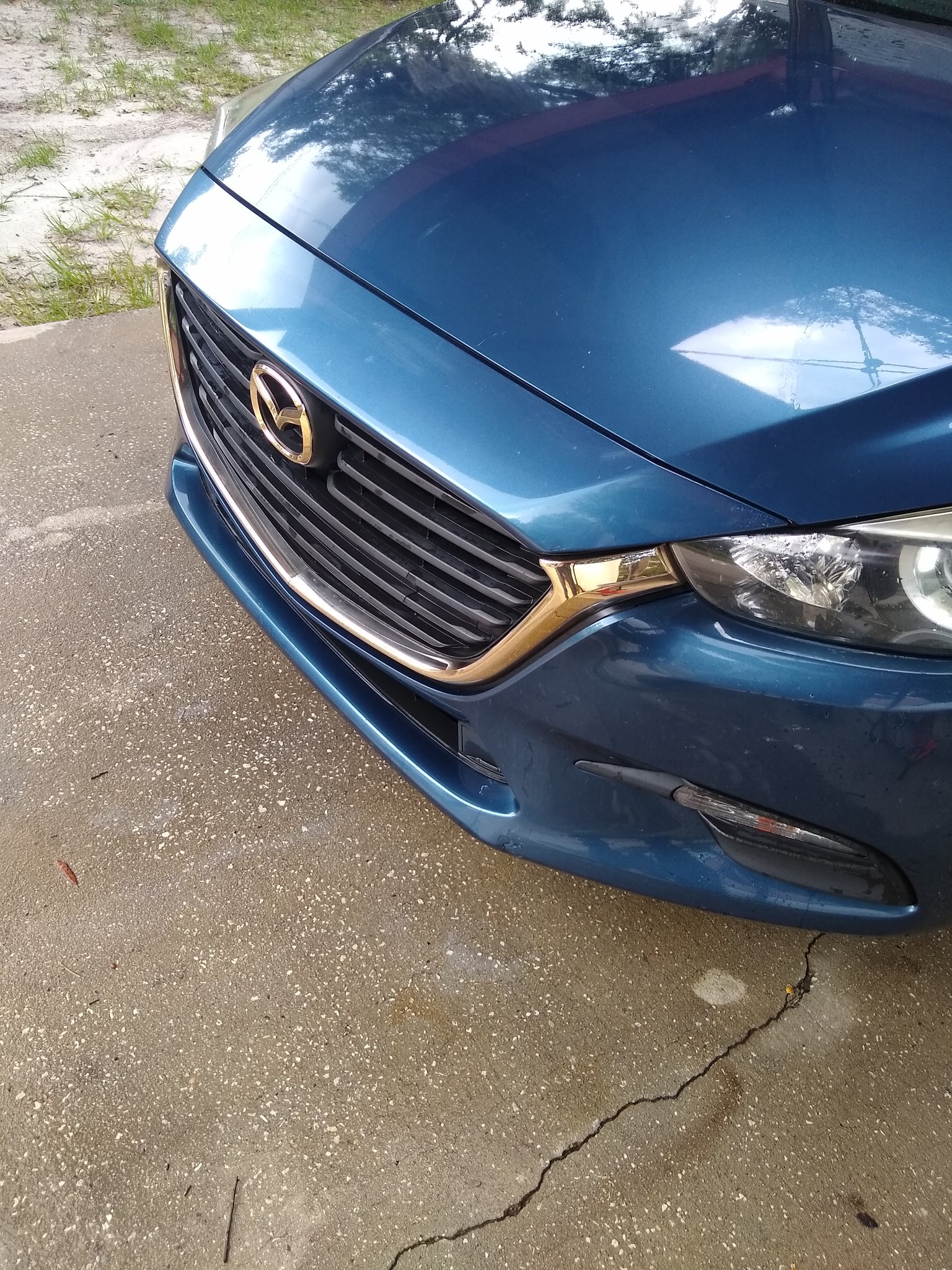 ChromeKarats gold plating work — Gold Mazda Grille — On Car